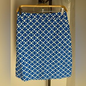 Boden Blue and White Patterned Women's Skirt